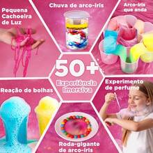Laboratório De Química 50 Experimentos Brastoy Brinquedo Educativo Ciências Para Crianças Infantil - Multicolorido - Visão 2
