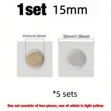10/15mm PVC隱形磁扣 隱形縫製扣 透明磁扣 適用窗簾、人造皮革手工包 - 磁扣 - 查看 10