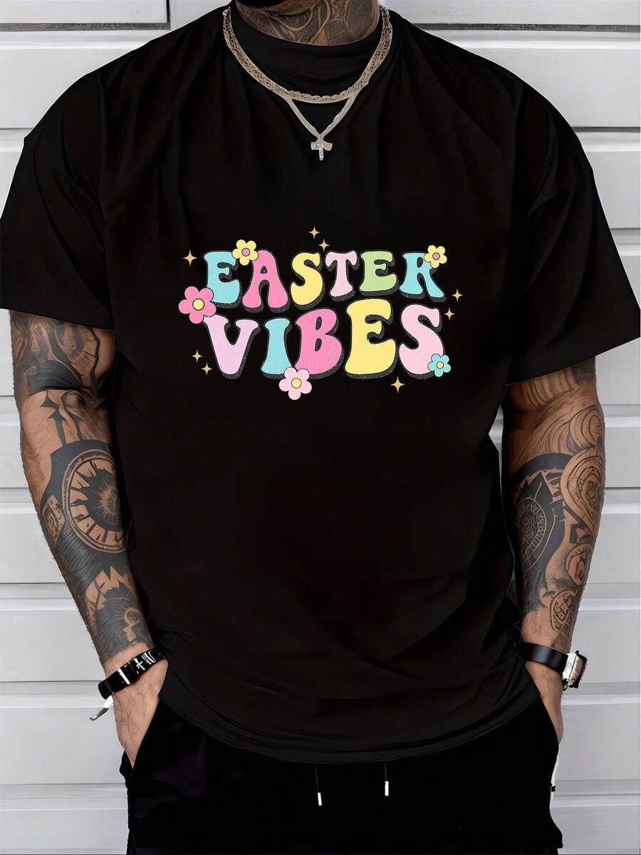 Men T-Shirts - 黑色 - 查看 1