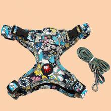 1PC Pet Harness Leash With Daisy Pattern For Small And Medium Dogs - Blue - View 5