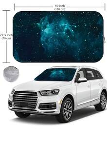 1pc Car Windshield Sun Shade, Foldable Sun Visor, Front Window Sun Shade, Sun Shade Accessory (59.06x27.5 Inches) - A - View 8