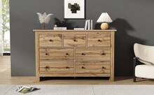 Sideboard With Storage Brown Made Of Wood For Dining Room And Living Room - Brown - View 5