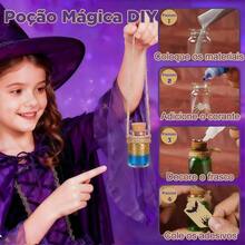 Laboratório De Química Infantil Brastoy Poções Mágicas Poções Mágicas das Bruxas 20 Frascos, Caldeirão e Glitter - Multicolorido - Visão 10