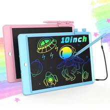 10-Inch Doodle Board Toy With Rope, Gift For 3-8 Year Old Girls And Boys, Colorful LCD Writing Tablet, Suitable For Easter Basket Filler, Educational Travel Toy - Baby Blue - View 2