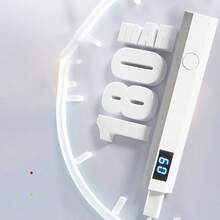2合1可攜式可折疊充電式迷你LED美甲烘燈，可調式支臂、多功能底座、LCD螢幕、快乾設計、USB充電美甲筆造型手持美甲燈 - 彩色 - 查看 7