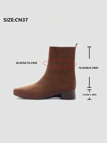 ADAMUMU Women's Fashion Casual Comfortable Ankle Boots, Cool And Chic Style For Office And Daily Wear, Versatile - Mocha Brown - View 6