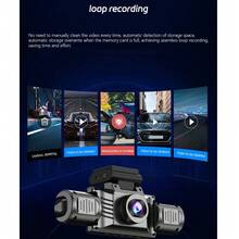 WiFi High Definition 4-Lens Panoramic Dash Cam, Low Light Night Vision, 360° Panoramic Recording, 4-Camera Recording, Collision Sensor, Equipped With 64GB Loop Recording, Mobile Phone Connectivity, Battery Capacity 150mAh - 4-channel Dash Cam - View 9