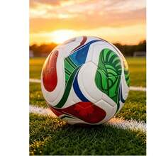 كأس العالم 2026 الولايات المتحدة وكندا والمكسيك، كرة قدم عالية الجودة بحجم رسمي 5 من مادة PU بدون درزات متينة للمباريات والتدريب، ألوان جميلة وتصميم نمط أنيق، مناسبة للتدريب الفردي ومباريات الفرق، أسلوب أساسي، مادة PVC، مخيطة آليًا، ملمس ناعم ومريح، للاستخدام الداخلي والخارجي - كرة القدم - مشاهدة 1
