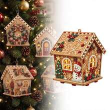 DIY 3D Christmas House Pearl Diamond Painting Kit, Multiple Holiday Rhinestone Puzzle Craft Set, Suitable For Adults And Beginners, Christmas Home Desktop Decor Handmade Materials, Creative Handicraft Christmas Gift - View 12