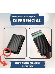 HYQ2092Carteira RFID De Fibra De Carbono-Porta-Cartões Com Proteção Antirroubo - Peça única - Visão 3