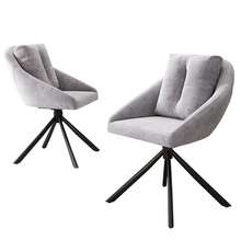 Dining Chair Grey Made Of Velvet For Kitchen And Dining Room - 灰色 - 查看 5