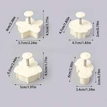 4pcs Fruit & Ocean Cookie Cutter Set, Press-Type Cookie Stamp Mold, Shapes Include Peach, Strawberry, Cherry, Pineapple, Seahorse, Starfish, Shell, Suitable For Home Kitchen DIY Cookies, Pastries, Halloween, Christmas, Birthday Party And More - View 3