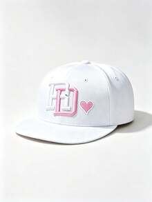 1 buah Topi Snapback Bordir Hati Monogram FD Warna-warni, Topi Visor Datar Bernapas untuk Pria dan Wanita, Gaya Hip Hop, untuk Pemakaian Sehari-hari - Berbagai gaya - View 3