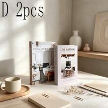2/3pcs Foldable Fake Book Decor, Nordic Home Magazine Decorative Book, Minimalist Realistic Book Prop For Showroom, Villa, Study - Decor Book - View 7