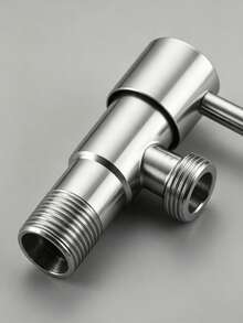 304 Stainless Steel Single Handle Shut-Off Valve, Copper-Free Design, Black, Bronze, Gold Plated Options, Corrosion-Resistant Water Control Valve, Suitable For US And EU Plumbing, Applicable For Bathroom And Industrial Use - Multicolor - View 5