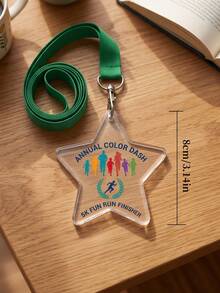 1pc Customized Text Medal, Personalized Award Medal With Colorful Lanyard, Custom Medal Gift For Sports Events, Family Game, Staff Award Ceremony - Multicolor - View 6