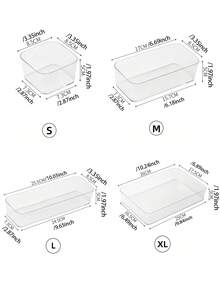 18/11/8/7/6/4/1pc Transparent Drawer Storage Box, Suitable For Cosmetics, Lipstick, Perfume, Makeup Brushes, Eyeshadow, Skincare, Kitchen Utensils, Snacks, Stationery, Storage, Desktop Accessories - Clear - View 5