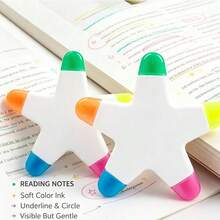Star-Shaped Fluorescent Highlighters, 5-Color Marker Pens, Professional Business Gift - A - View 10