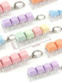 Random Color 4 Keys 1pc Fun Keychains - Random Color 4 Keys 1pc - View 8
