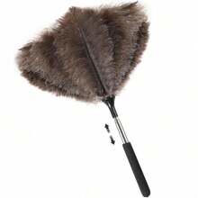 Retractable Reusable Feather Duster Cleaning Tool, Suitable For Cleaning Ceilings, Blinds, Furniture, Cars, Etc., Edge Brush, Cleaning Supplies - Dark Gray - View 7