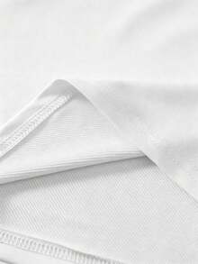 Men's T-Shirt  Niche Ins, CASA Brand Style, Letter Print, Sensible Design, Lemon Town, Summer Top, New , Casual, Polyva - White - View 3
