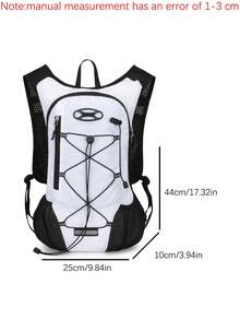 1pc Lightweight Waterproof Cycling Hydration Backpack, Running Vest Bag, Outdoor Sports Backpack, Suitable For Hiking, Marathon, Cross-Country Cycling - White - View 7