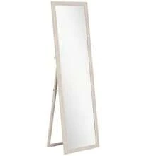 160 X 50 Cm Full-Length Mirror, Versatile, Rectangular Framed Design, White - White - View 1