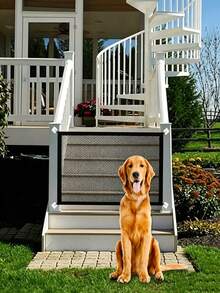 All-In-One No-Drill Adjustable Pet Gate, Portable For Indoor And Outdoor Use. Easy-To-Install Safety Barrier For Cats And Dogs, Suitable For Doorways, Hallways, And Balconies - Multicolor - View 4