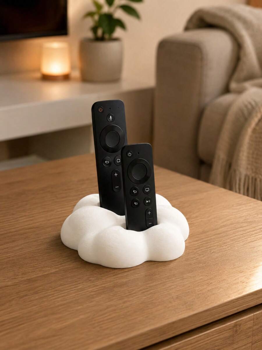 1 buah/2 buah Tempat Penyimpanan Remote Control Berbentuk Awan Hitam & Putih Organizer Penyimpanan Meja Hemat Ruang Tempat Remote TV Cocok Untuk Ruang Tamu, Kamar Tidur, Meja Kantor, dan Konsol Media - Gaya awan - View 1