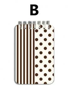 New Polka Dot & Stripe Pattern Mini Loose-Leaf Notebook - Portable Pocket Size, Suitable For Writing, Memo, Diary, Learning And Office, Thoughtful Gift For Teachers On Teacher's Day, Also Great Gift For Graduation, Birthday, Back To School Essential, Back To School Season, Back To School Must-Have (Mini Size) - Multicolor - View 13