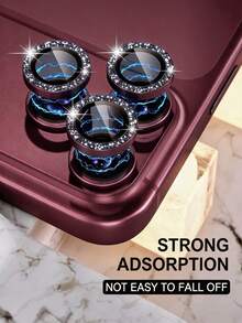 3pcs [2027 New] 9H Aviation Grade Tempered Glass Camera Lens Protector, Compatible With IPhone 18 Pro Max/18 Pro, Invisible Fit, Anti-Pixelation, High Definition Transparent, Independent Metal Ring, Scratch-Resistant Bubble-Free Easy Installation, Compatible With Phone Case, Birthday Gift (Wine Red) - Burgundy - View 6
