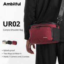 Ambitful UR02 Camera Shoulder Bag, Padded Strap Photography Messenger Bag With Adjustable Shoulder Strap And Removable Dividers, Portable Storage Bag For Mirrorless/DSLR Camera, Lenses And Photography Accessories - View 3
