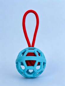 Durable TPR Braided Rope Handle Dog Toy Ball - High Elasticity Interactive Game Cleaning Teeth Training Ball For All Dog Breeds, Fun Design Pet Chewing Ball - Multicolor - View 10