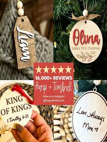 Customized Christmas Tree Ball Ornament, Personalized Laser Cut Name Hanging Decoration, Christmas Tree Decor, Customized Christmas Gift Tag, Name Decoration - Multicolor - View 8