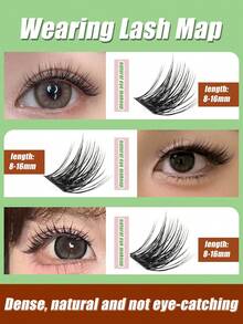 168 Bundles Natural Waterproof False Eyelashes, 9-16mm Mixed Length, Optional Curl, Lightweight And Easy To Wear, Suitable For Creating Various Makeup Looks From Natural To Voluminous, Ideal For Daily Wear And Various Occasions - View 5