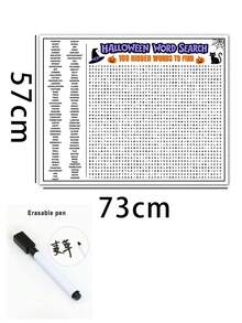 Extra Large Halloween Word Search Game Poster - Halloween Word Search, Party Word Search, Extra Large Interactive Puzzle, Featuring Bat, Spider Web, Ghost Cat Patterns, Easy And Fun Halloween Party Activity Game, Interesting Family Activity, Simple And Fun Party Game - Multicolor - View 9