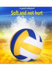 5# Standard Volleyball, Soft PU Material Beach Volleyball, Suitable For Indoor And Outdoor Training, Casual Sports Ball For Adults, Teenagers And Beginners - Multicolor - View 1