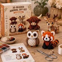1 Set Exquisite DIY Animal Beaded Kit, Cute 3D Animal Beaded Handmade Set, Creative DIY Handmade Jewelry Art Craft Kit, Suitable For Adults, Applicable For Home Decor, Desktop Decor, Handmade Creation, Creative Handmade Gifts And Seasonal Display - Multiple Styles - View 7