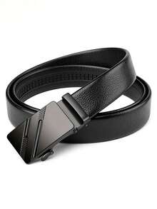 2/1pc Men's Classic Fashion Automatic Buckle Belt, Soft Durable Casual Waist Strap, Versatile Trouser Belt For Daily Leisure And Everyday Outfits. - Multicolor - View 3