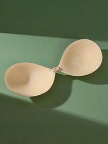 1pc Apricot Convertible Self-Adhesive Bra, Halter Neck Invisible Lift & Push-Up Styles, Suitable For Party/Wedding/Event Low-Cut Dresses, Enhances Bust For Small Chest, Women's Lingerie Accessory - Thick Version - View 3