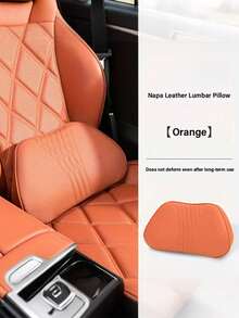Luxury Car Neck Pillow, Nappa Headrest, Seat Cushion, Neck Support Pillow, Car Seat Pad, Comfortable And Breathable, Lumbar And Neck Support, Exquisite Embroidery, All-Season Use, Car Interior Decoration Accessory - A - View 15