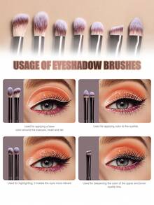 BS-MALL 17pcs Dual-Ended Coffee Color Makeup Brush Set, Full Face Makeup Brush Set, Seamless Application, No Prickly Feel, No Shedding, High Cost-Performance, Gift For Girlfriend - Coffee Brown - View 3
