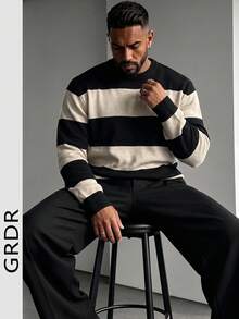 GRDR Men's Casual Crew Neck Long Sleeve Knit Sweater, Autumn/Winter - Apricot - View 9