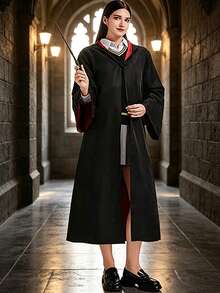 Magic Wizard Cloak | Unisex Hooded Cloak, Suitable For Cosplay, Halloween Party And Campus Activities, Authentic Witch/Wizard Robe | High-End Fantasy Costume, With Adjustable Hood Design, Neutral Magic Cloak | Adult Magician Hooded Cloak Set | Anime Convention Roleplay Costume - Multicolor - View 4