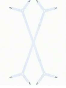 Adjustable Cross Bed Sheet Fixing Straps (2pcs) - Elastic Bed Sheet Clips, Triangle Design, Suitable For All Mattresses Secure Fixing Clips - Woven Fabric, Machine Washable, Multiple Installation Methods - Multicolor - View 8