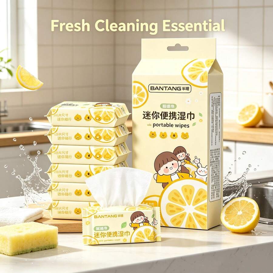 Mini Portable Non-Woven Wet Wipes, Suitable For Daily Item Cleaning (For Item Cleaning, Not For Body Part Cleaning) - Multicolor - View 1