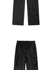 Men's Lightweight Casual Fashion Long Pants Outdoor Sports Multi-Pocket Cargo Pants - Black - View 4