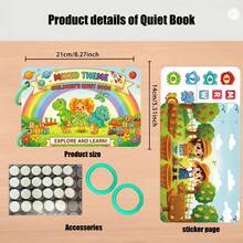1 set/Buku Aktivitas Tenang dengan Stiker yang Dapat Digunakan Kembali, Kit Buku Aktivitas Balik DIY, Mainan Sensorik Edukatif, Set Permainan Santai Penghilang Stres, Kit Permainan Portabel untuk Rumah, Perjalanan & Pesta - Beragam warna dan gaya acak - View 11