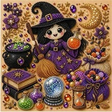 1pc New Halloween Pearl Painting Handmade DIY Sticker Decorative Painting Material Kit Set (Random Style) - Multicolor - View 4