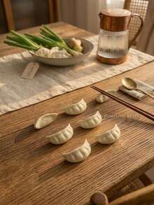 This Cute Ceramic Dumpling Chopstick And Spoon Holder Set Features A Creative Dumpling Design, Perfect For Home Kitchen Use And Also Makes A Beautiful Gift - View 3
